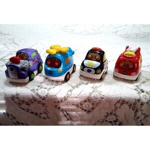 Vtech Go Go Smart Wheels Lot of 4 Toy Cars Emergency Vehicles Hot Rod Tested